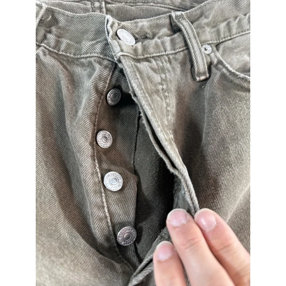 Vintage Levi's 501 Jeans Mens 34x30 Green Medium Wash Regular Straight Denim USA